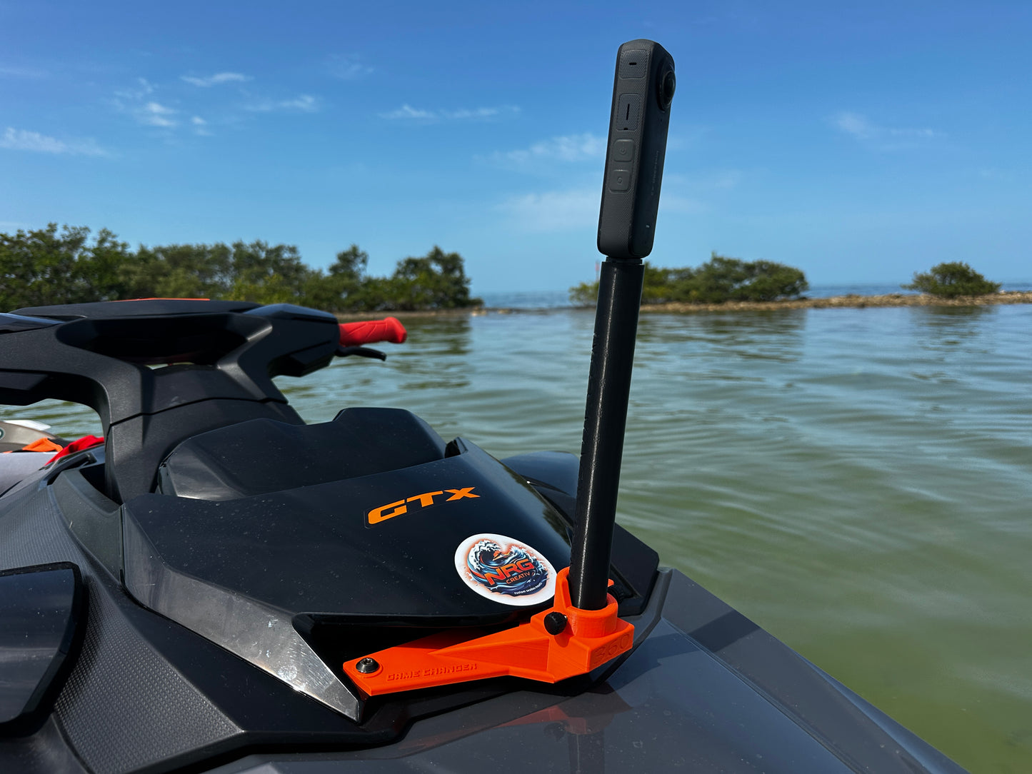 GAME CHANGER front 360 camera mount for 2018 & newer SEADOO ski with GTX style hood. EXTREMELY STRONG!