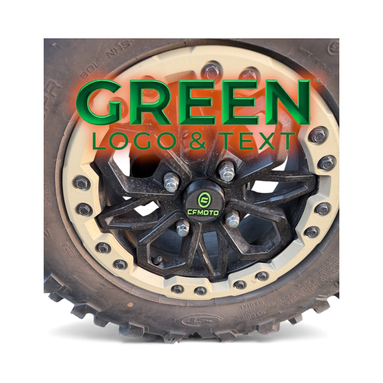 CFMOTO SXS Wheel hub caps with logo NO TOOLS NEEDED FOR INSTALLATION