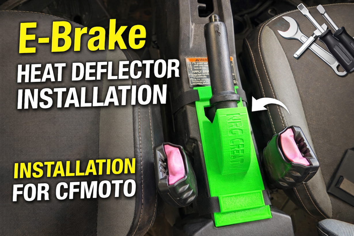 CFMOTO ZForce parking brake heat deflector