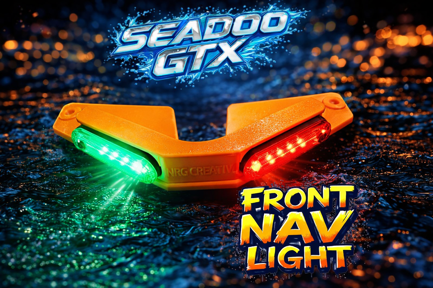 Sea-Doo GTX Front Navigation Light Kit (2018+ Models) – Rechargeable LED Red & Green Bow Lights kit