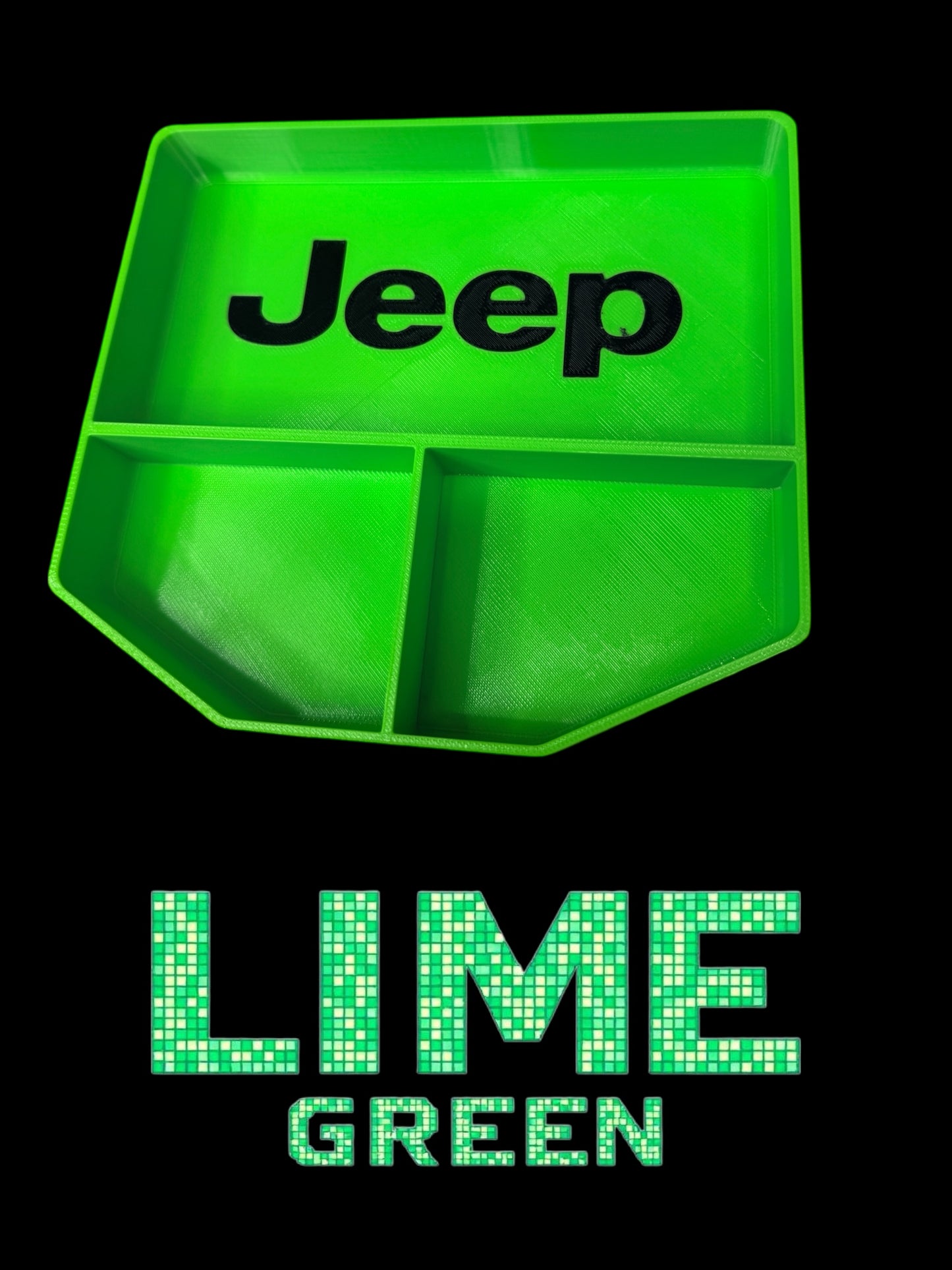 JEEP JL/JT JEEP center console storage tray. Personalize with your jeep name etc.