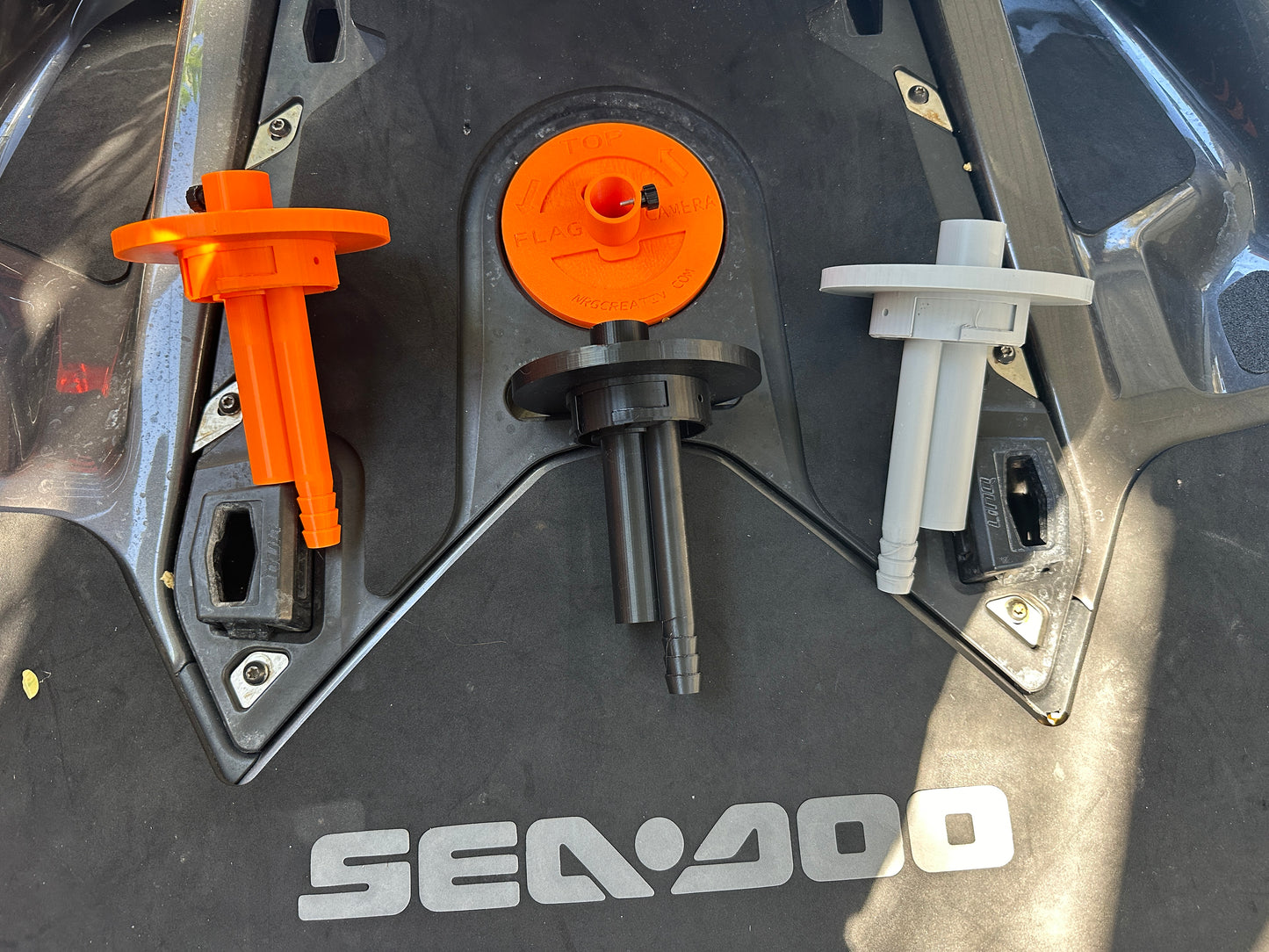 NEW DESIGN, NO TOOL NEEDED FLAG/CAMERA/BILGE combo mount for SEADOO 2018+