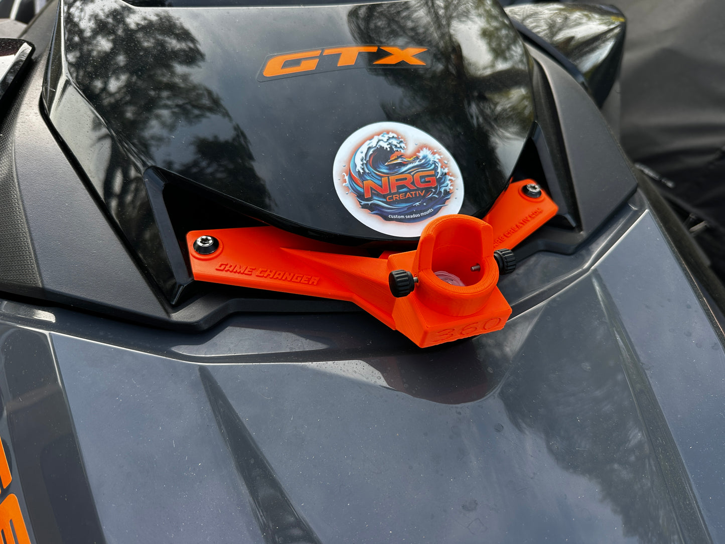 GAME CHANGER front 360 camera mount for 2018 & newer SEADOO ski with GTX style hood. EXTREMELY STRONG!