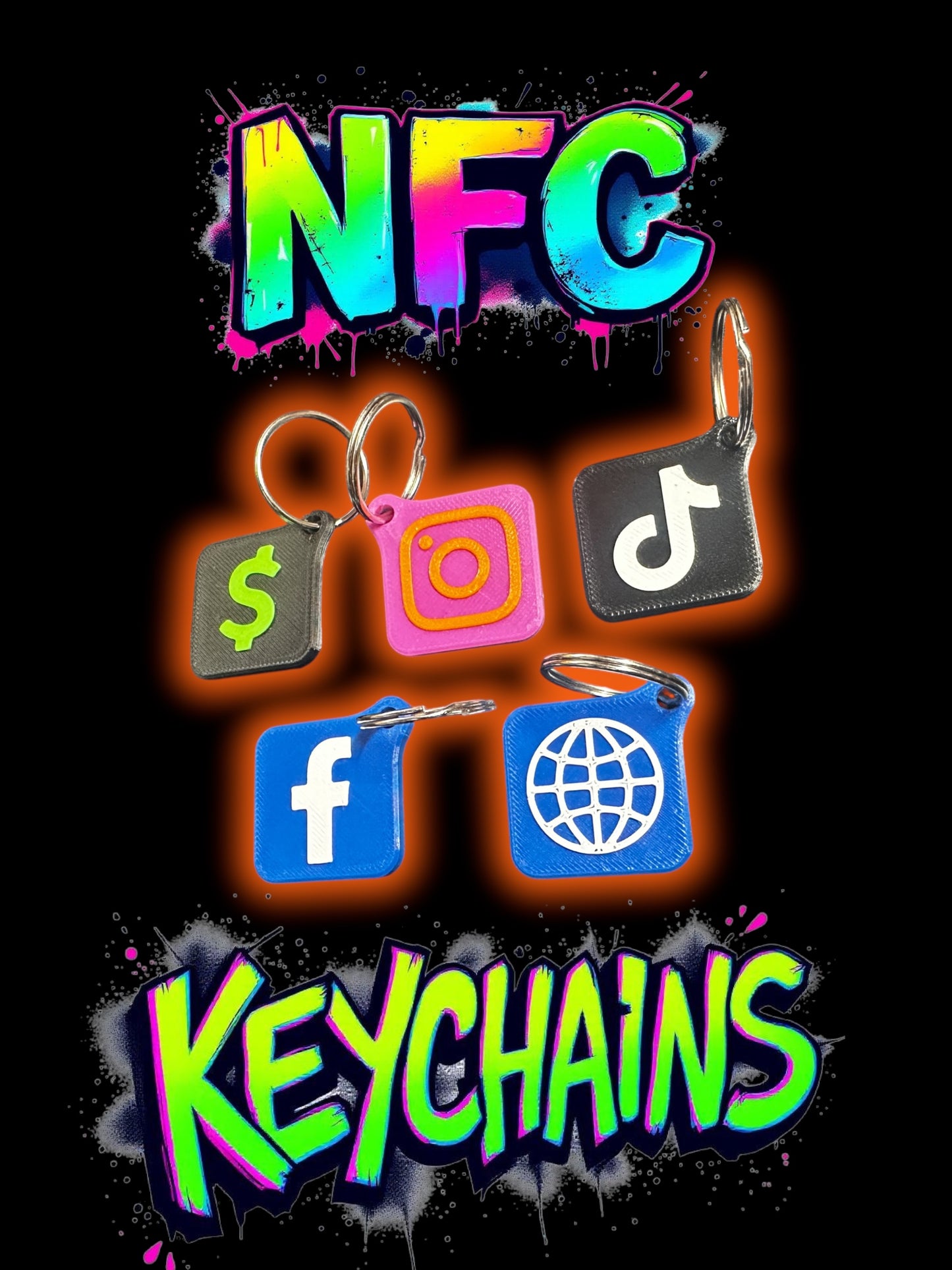 NFC programmable KEYCHAINS