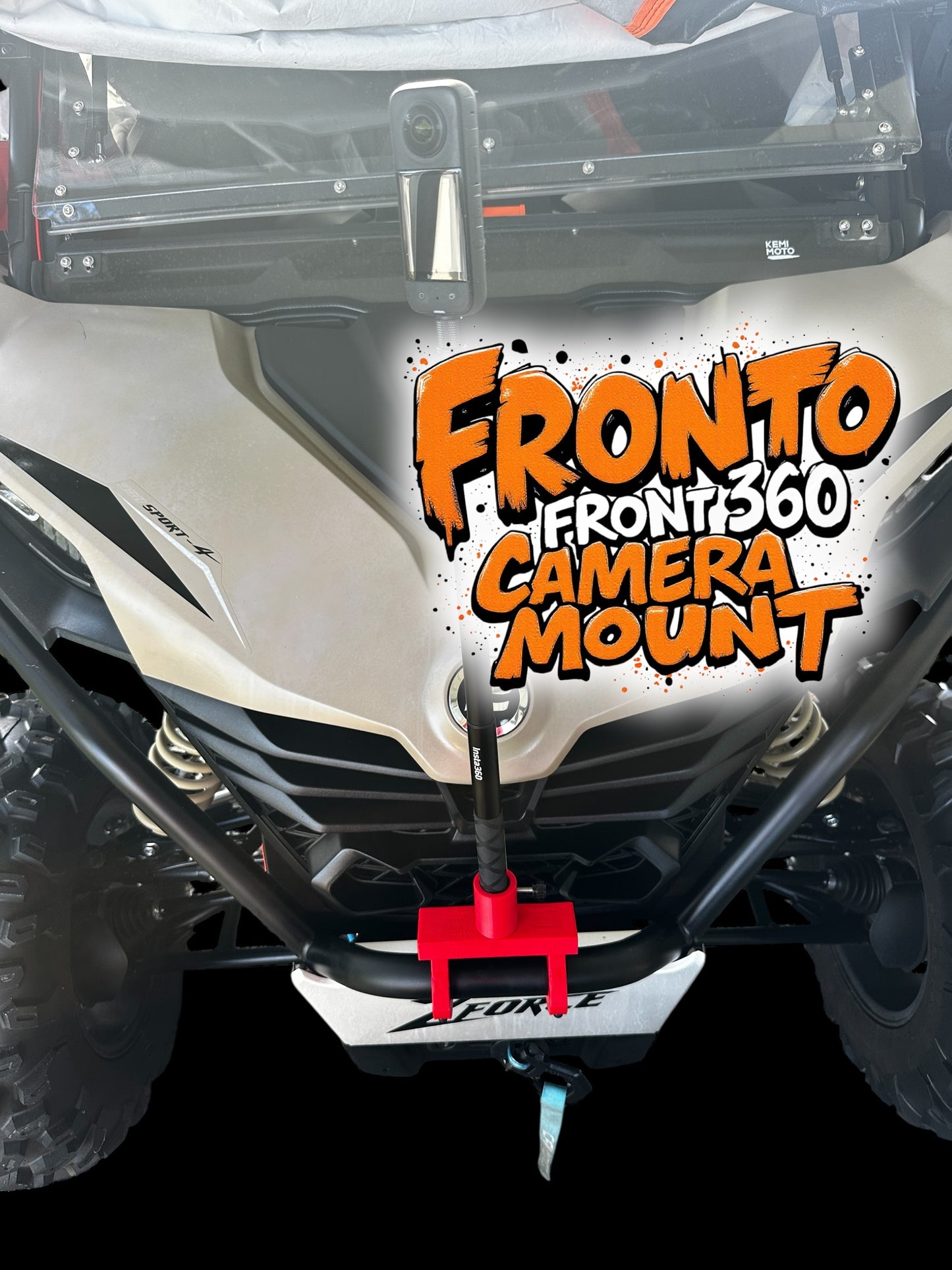 CF MOTO front 360 camera mount or universal for 1.5" round bar