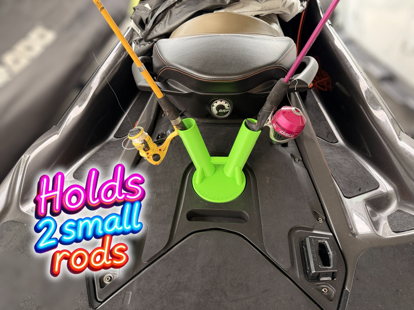 Fishing rod holder for SEADOO SKIS. HOLDS (2) rods!