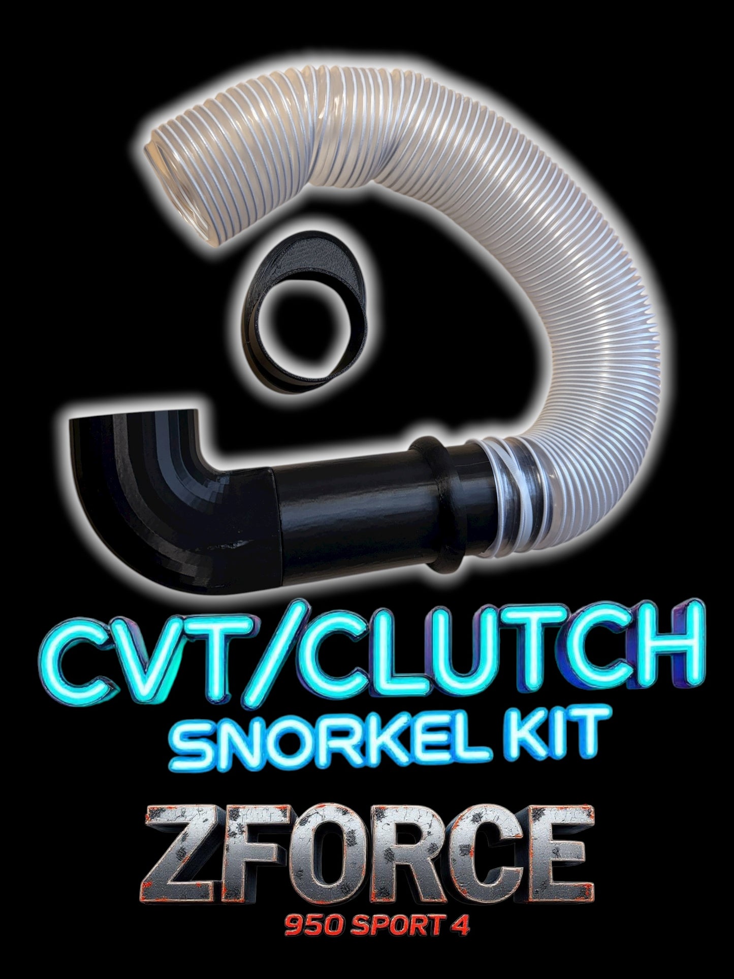 Snorkel kit for the CFMOTO Zforce 950 sport 4 Clutch cover