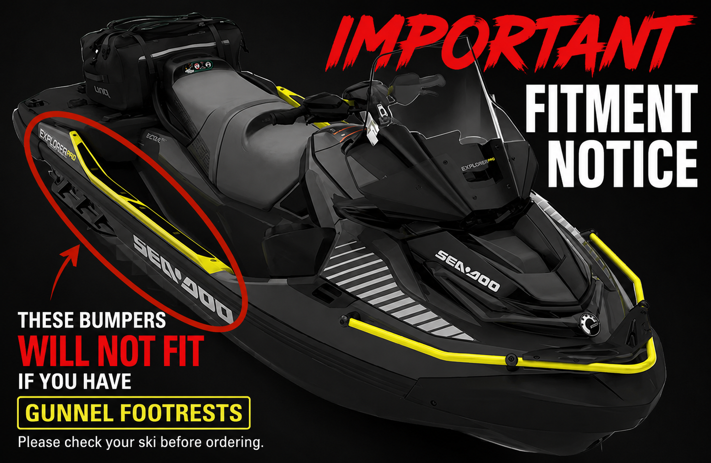 No-Tie PWC Fender & Dock Protection for SEADOO skis