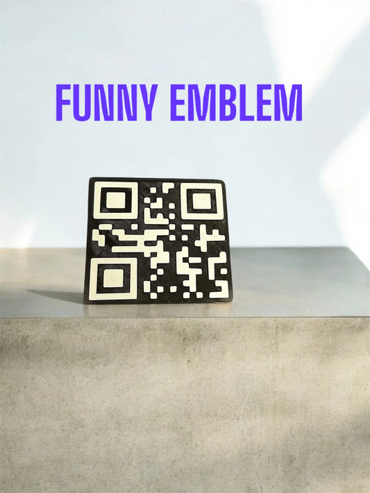 FUNNY QR scan emblem. HAVE SOME FUN